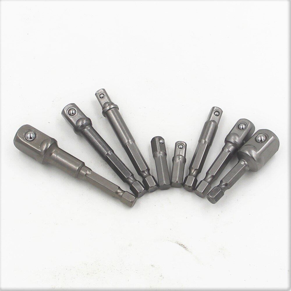 3PCS Socket Adapter Set Hex Shank to 1//4/" 3//8/" 1//2/" Impact Driver Drill