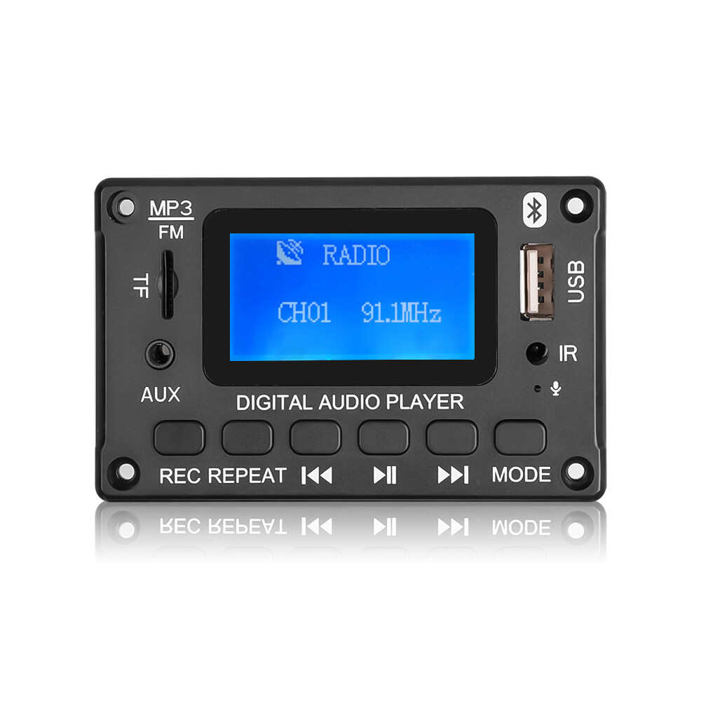 KEBIDU Mô-đun Bảng Giải Mã MP3 Bluetooth 5.0 DC 5V 12V Màn Hình Màu Ghi Âm Cuộc Gọi Cho Xe Hơi Máy Nghe Nhạc MP3 USB WMA WAV Khe Cắm Thẻ TF/Mô-đun Bảng Điều Khiển Từ Xa USB / FM
