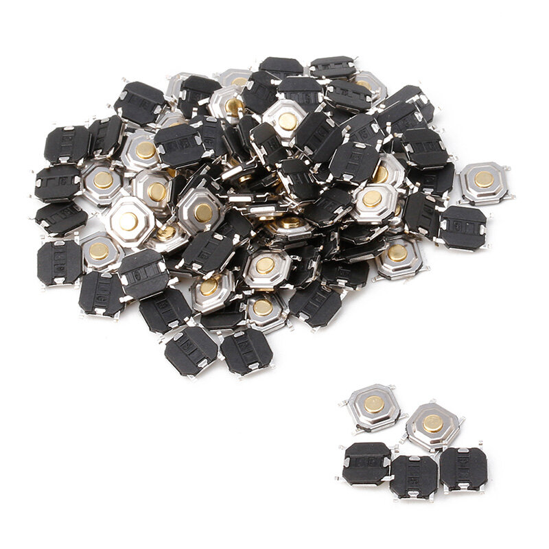 [Bán Chạy] 100 X Công Tắc Nhỏ Chống Nước Công Tắc Nhấn Nút Bấm Xúc Giác Momentary SMD 4 Pin