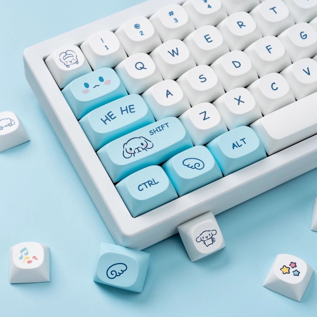 Cinnamoroll Keycaps PBT Dye-sub MA/MOA Profile Keycap Custom Keycaps