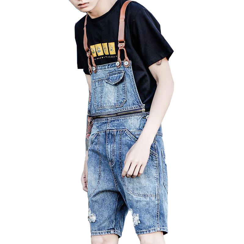 denim overalls mens shorts