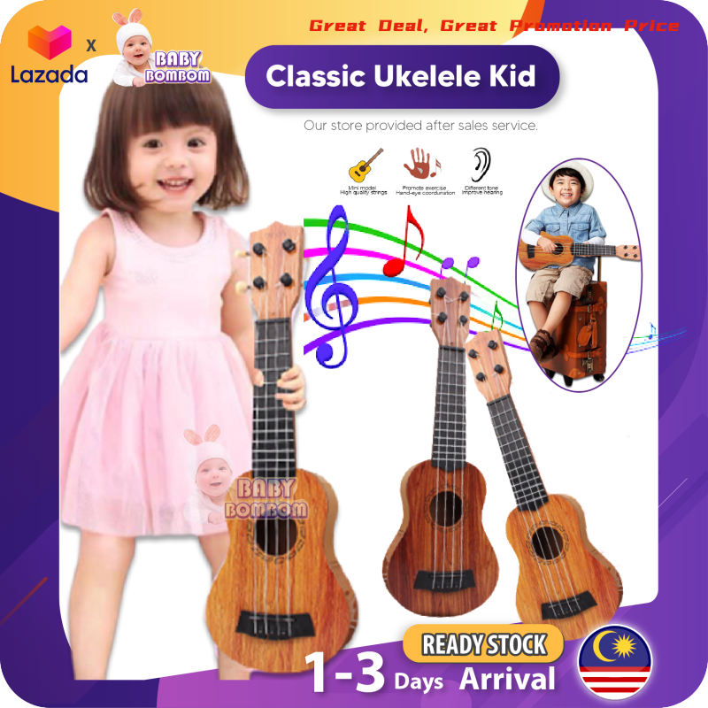 Childrens Ukulele 4 Strings Portable Wood Plastic Mini Musical Instrument Acoustic Guitar For Kid Gift Toy Beginner Basic Players Educational Malaysia