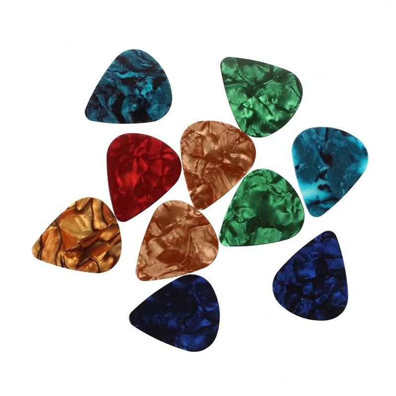 10 pcs Stylish Colorful Celluloid Guitar Pick 0.71mm Malaysia
