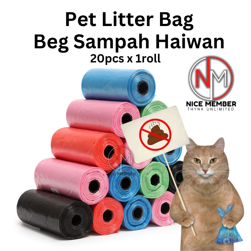 Pet Cat Garbage Poop Bag Litter Bag Gulung Beg Sampah Kucing Haiwan
