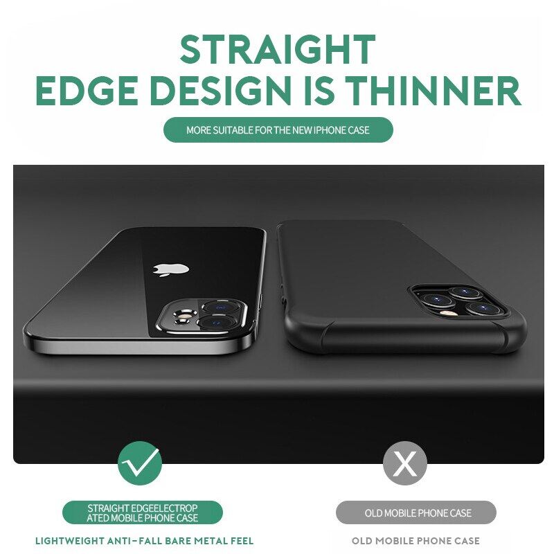 KEYSION Luxury Square frame Plating Case For iPhone 11 Pro Max Soft Slim Clear Camere Protection Phone Cover for iPhone SE 2020 X XS Max