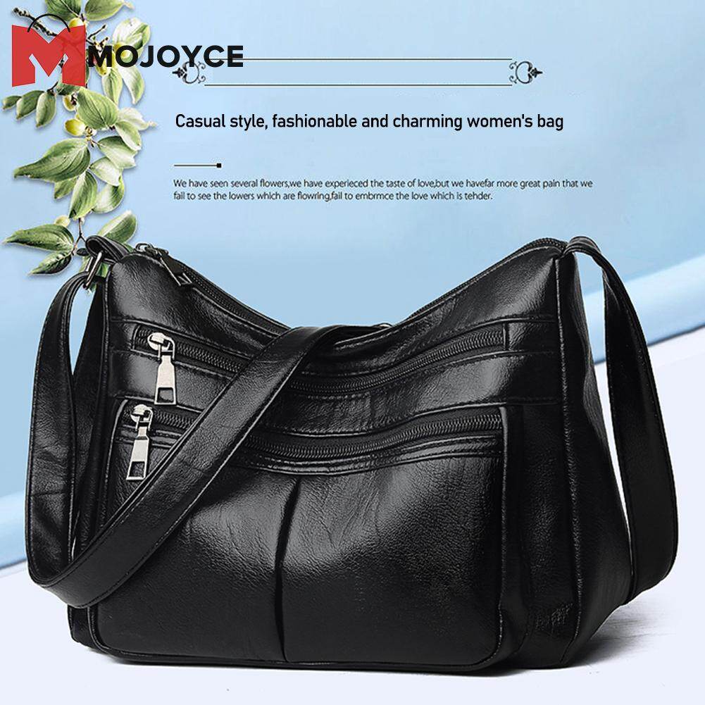 MOJOYCE Women Shoulder Handbags Multi-pocket Vintage Mother Zipper Crossbody Bag Shopping Handbag