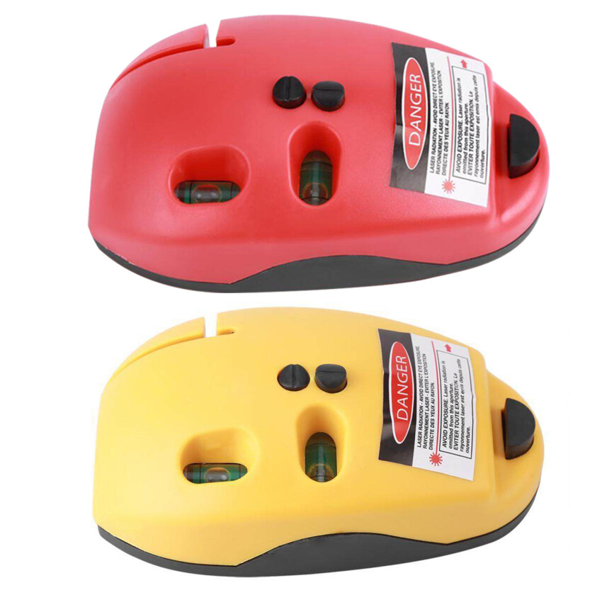 Mini Vertical Level Laser Level Laser Linear Level 90 Degree Mouse-Shaped Plastic Self-Leveling Measuring Tool