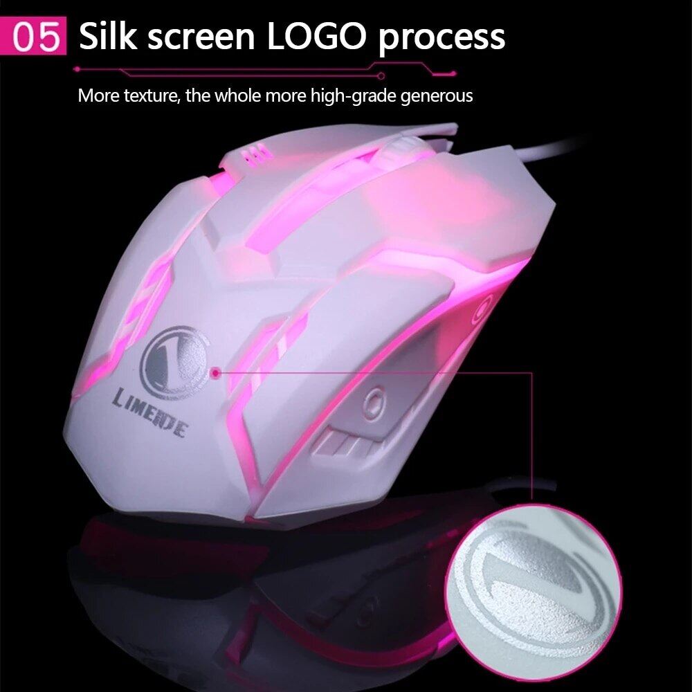 Limei S1 E thể thao LED sáng backlit chuột có dây có dây USB cho máy tính để bàn máy tính xách tay câm Máy tính văn phòng chuột chơi game