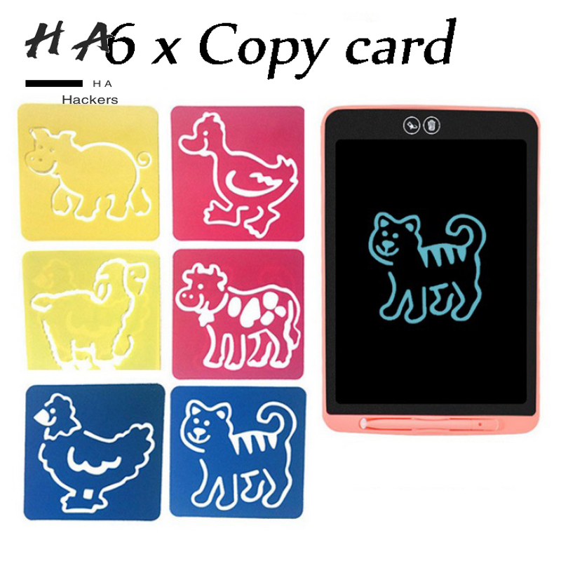 12inch Color Partially Erasable Lcd Writing Board With 6pcs Copy Card Set