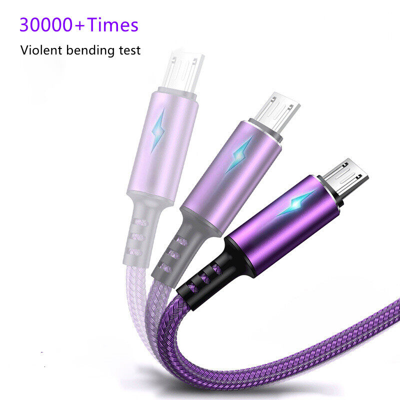 Cáp Micro USB Dây Dữ Liệu Sạc Nhanh LED 5A Cho Android Phụ Kiện Điện Thoại Di Động Cáp Sạc