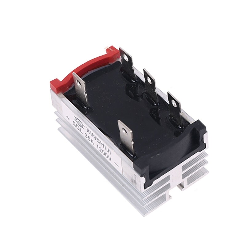 Vỏ Nhôm Kim Loại 35A 50A 1200V, Bộ Chỉnh Lưu Cầu Diode 3 Pha 50Amp SQL50A Mô-đun