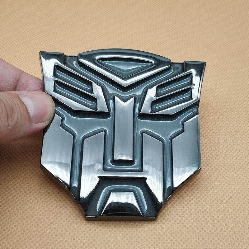 Car Badge Silver Self-luminous Transformers Decepticon Auto Emblem ...