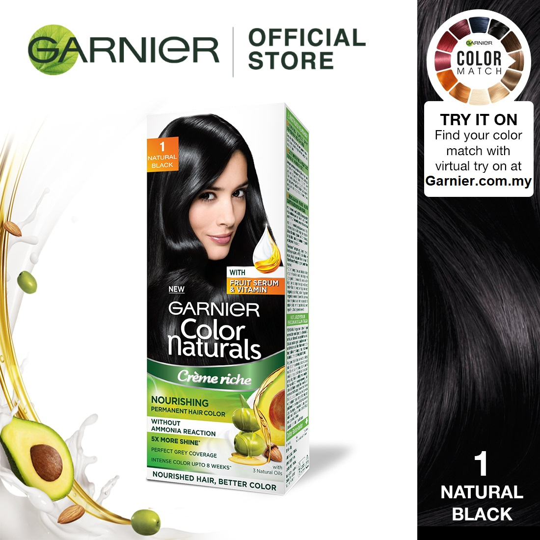 Garnier Color Naturals Cream Hair Color [HALAL BEAUTY] Lazada