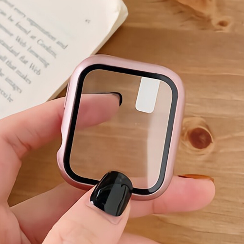 Glass+Cover for Apple Watch Case 45mm 41mm 44mm 40mm 42mm 38mm Screen Protector for Apple Watch Series 9 8 7 SE 6 5 4 3 Accessories