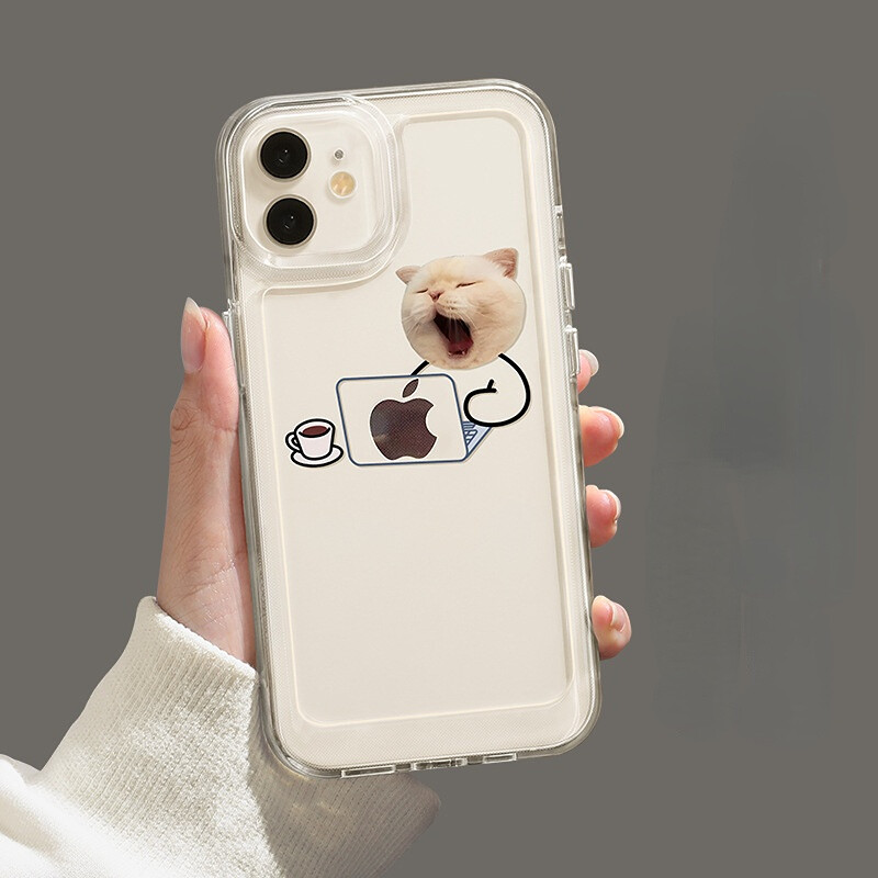 Floveme for iphone 15 14 pro/iphone 15 14 pro max /15 14 plus iphone 13/13 pro/13 pro max iphone 12 pro iphone 11 pro max/11 11 protransparent with cartoon of cat dog soft silicone shell phone case