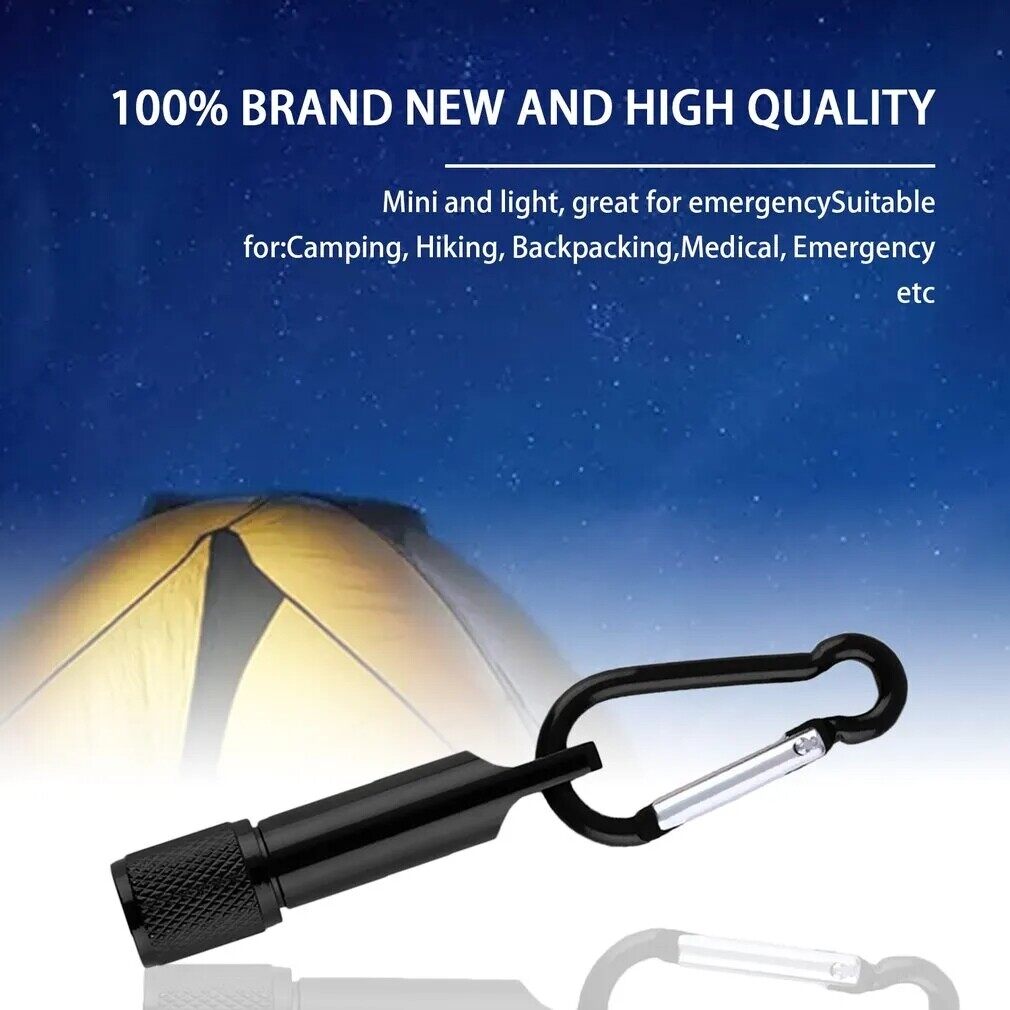 Mini Carabiner LED Flashlight Mini Flashlight Emergency Light Pocket-sized Flashlights Keychain Lights