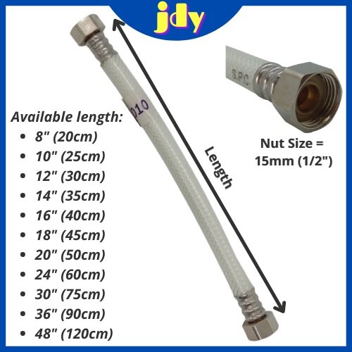 PVC Nylon High Pressure Flexible Hose 8"48" (15cm120cm) Lazada