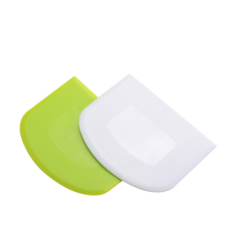 2pcs Plastic Dough Scraper Cream Smooth Cake Spatula Baking Pastry Tools Kitchen Butter Knife Dough Cutter Baking Pastry Tools