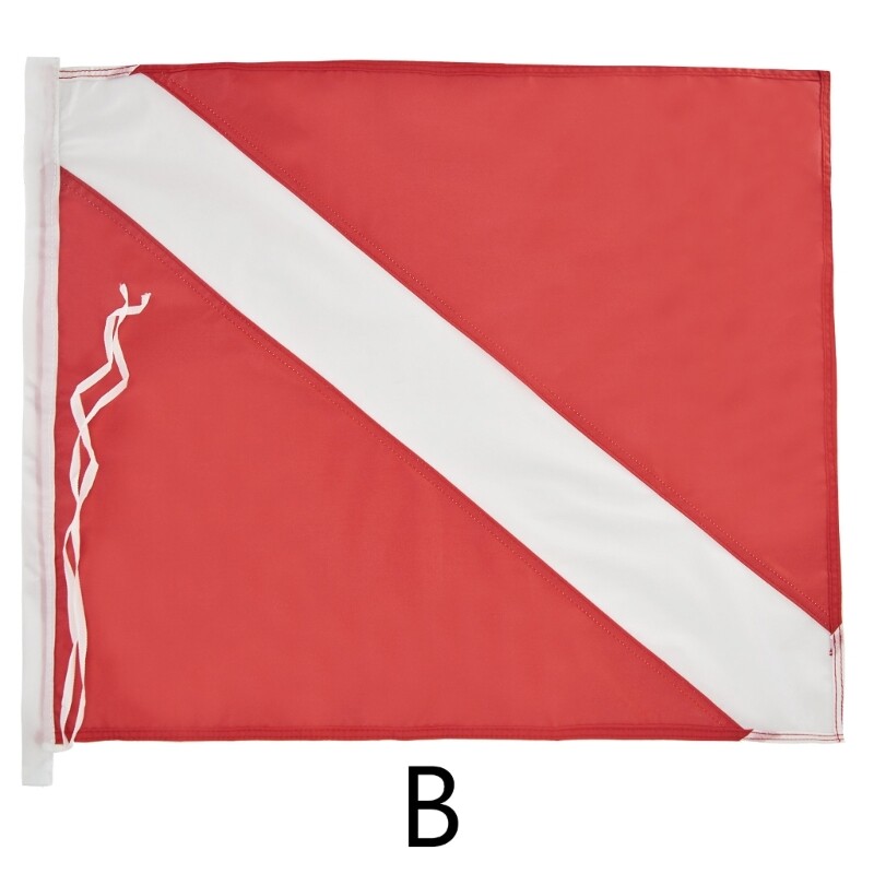 Nylon Divers Down Flags International Dive Flags Divers Down Boats Flags for Snorkeling, Diving,Under-water Activities