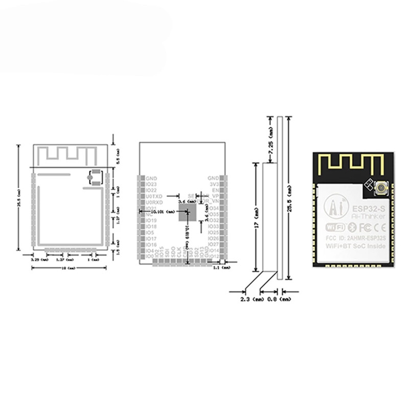 Mô-đun ESP32-S/Mô-đun WiFi + Bluetooth Công Suất Thấp ESP32 Nối Tiếp Sang WiFi/Mô-đun Ăng Ten Kép