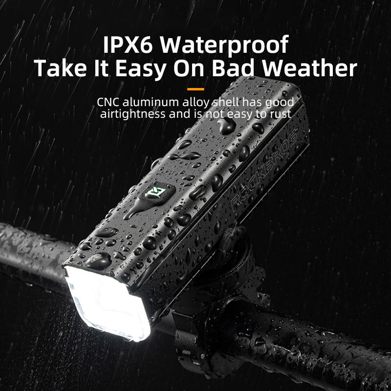 ROCKBROS Đèn Xe Đạp Đèn Pha Nâng Giá Đỡ Đa Năng Đèn Flash Mạnh Mẽ Đèn Trước Xe Đạp Led Sạc USB 4000MAh