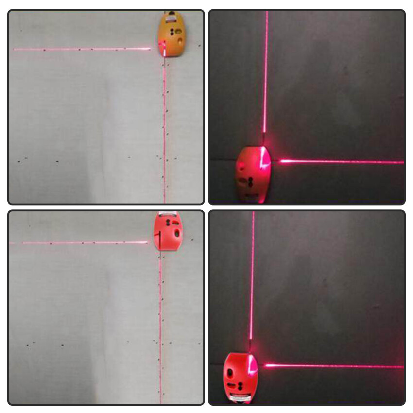 Mini Vertical Level Laser Level Laser Linear Level 90 Degree Mouse-Shaped Plastic Self-Leveling Measuring Tool