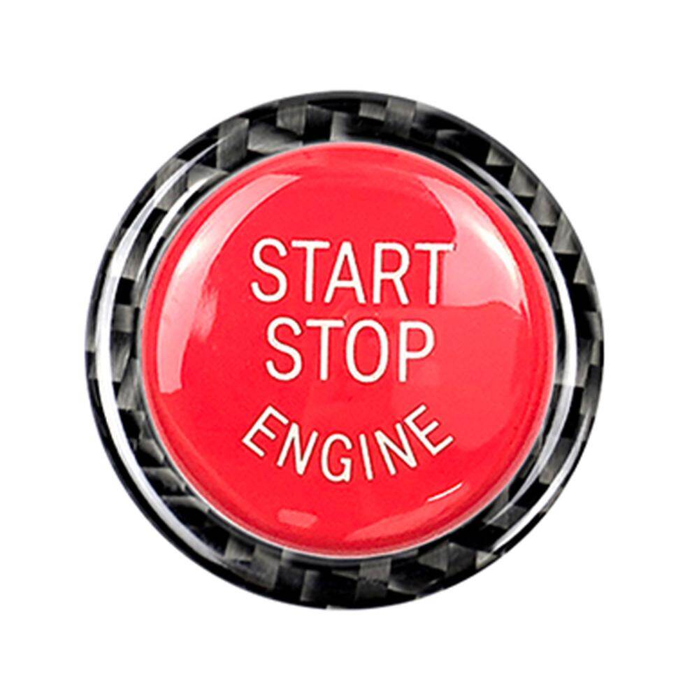 For BMW E90 E91 E92 E93 320i Car Engine Start Stop Button Replace Cover Trim Sticker Carbon Fiber Switch Car Styling Accessories