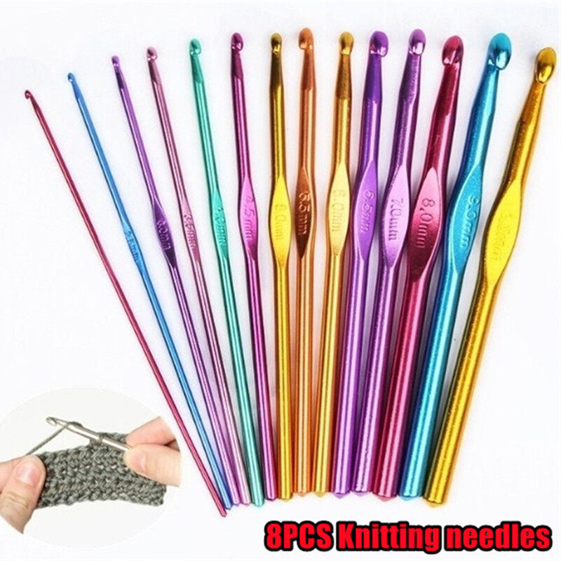 8 Chiếc Kim Đan Oxit Nhôm Bộ Kim Đan Móc Đan Móc