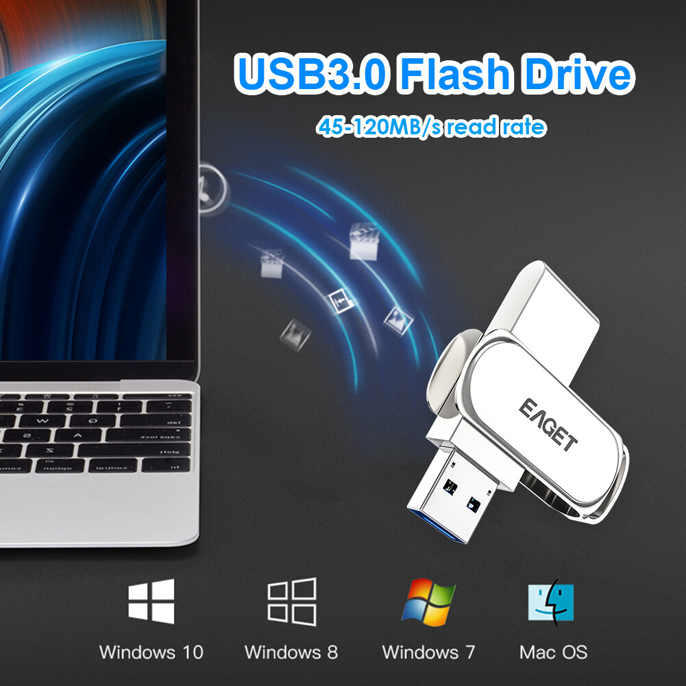 Eaget F80 High Speed Mini Pendrive Metal USB 3.0 Flash Drive U Disk for Computer