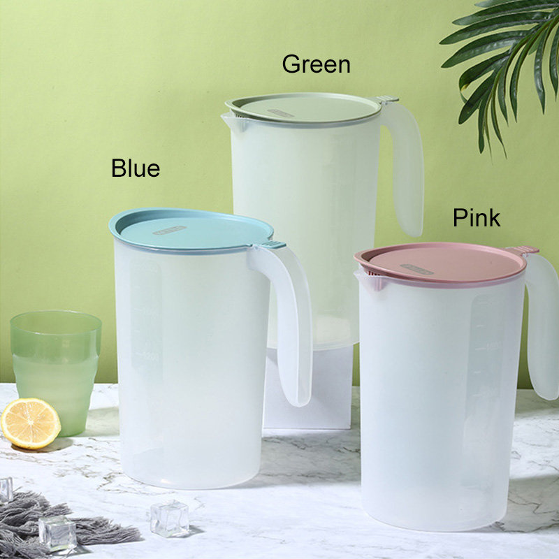 plastic thickened large-capacity cold kettle cup set household flip-top cold kettle juice milk teapot with scale