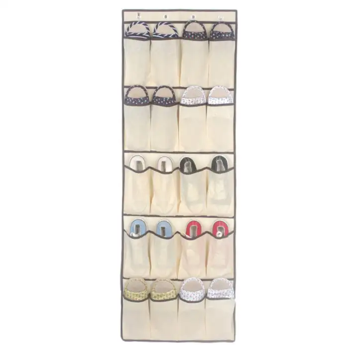 Hanging Shoe Organizer Over The Door 20 Pocket Shoe Rack Door