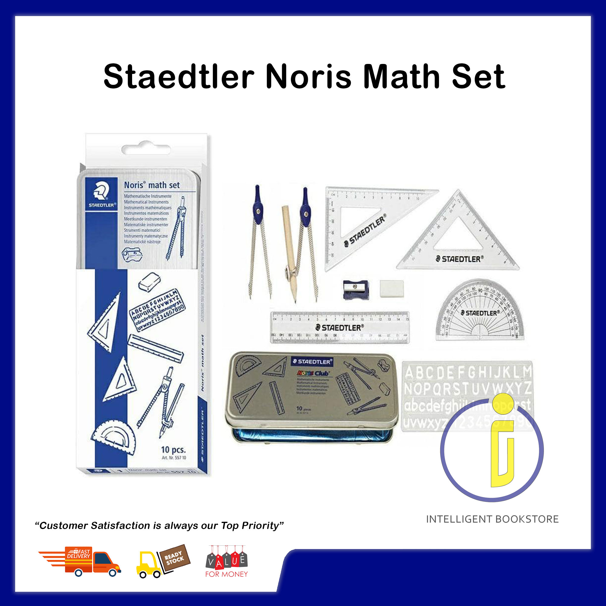 [Intelligent] Staedtler Mathematical Instrument Noris Math Set 55710 ...