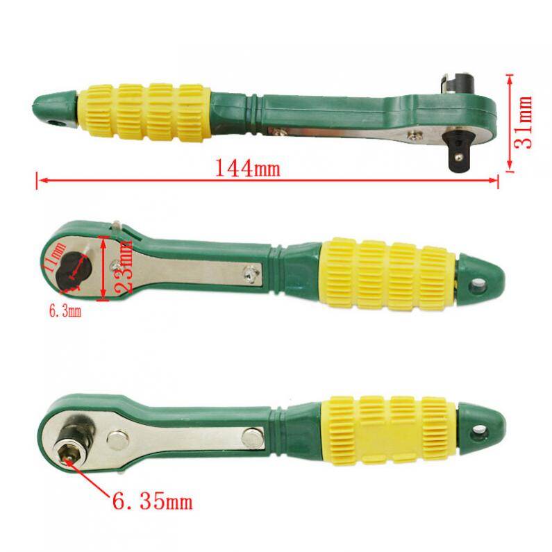 Cần Vặn Vít 1/4 Đầu Cờ Lê Ổ Cắm Bánh Cóc Lục Giác Trong 6.35Mm