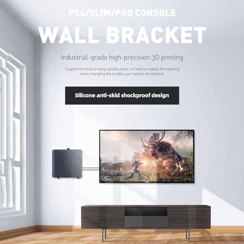 Sell Well【HOT 】Game Console Host Wall Bracket Storage Rack for PS4/PS4 Pro/PS4 Slim Accessory
