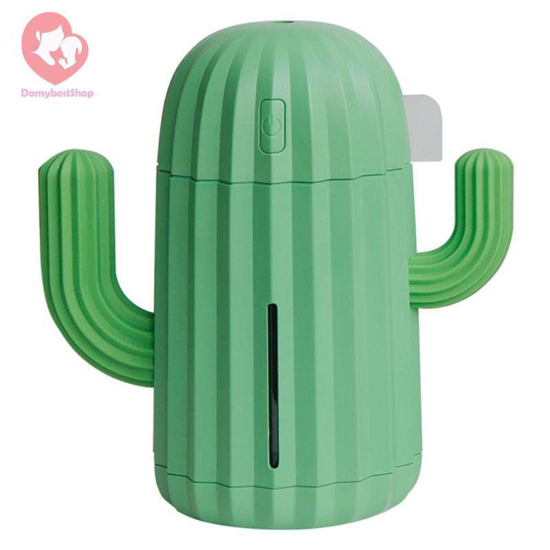 340mL Cactus USB Air Humidifier LED 7 Color Lamp Aromatherapy Oil Diffuser Singapore