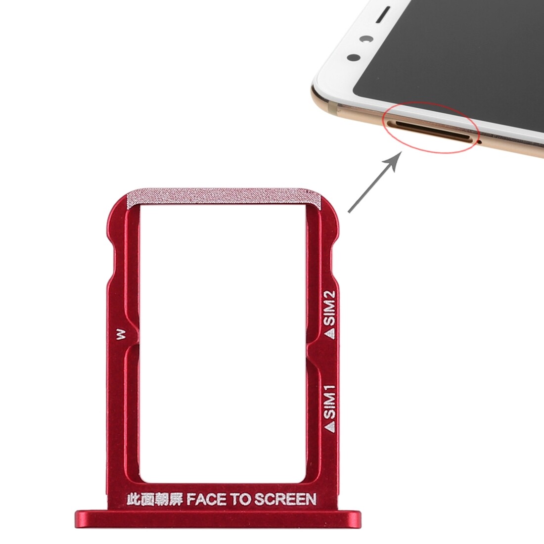 (wtyd mall)double sim card tray for xiaomi mi 6x