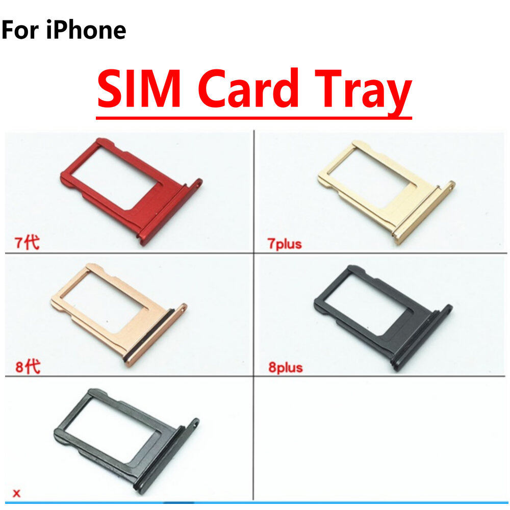 New sim card tray for iphone 7 8 plus x holder slot replacement parts