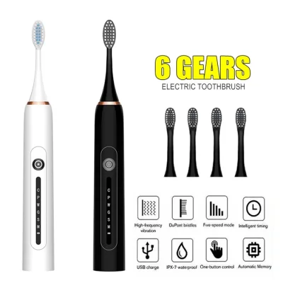 The New Six Electric Toothbrush Adult Quick Charge Type Ultrasonic Vibration Electric Toothbrush