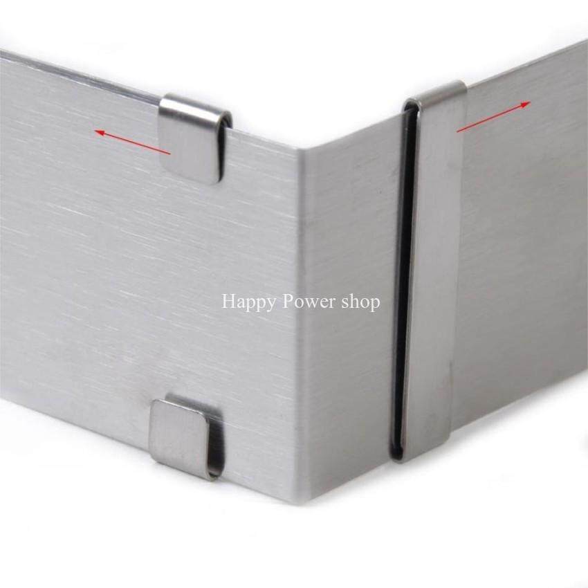 Hạnh Phúc Điện shop Bán Có Thể Điều Chỉnh Khả Năng Mở Rộng Hình Chữ Nhật Inox Mousse Cakemold Vòng Dụng Cụ Nướng Bánh