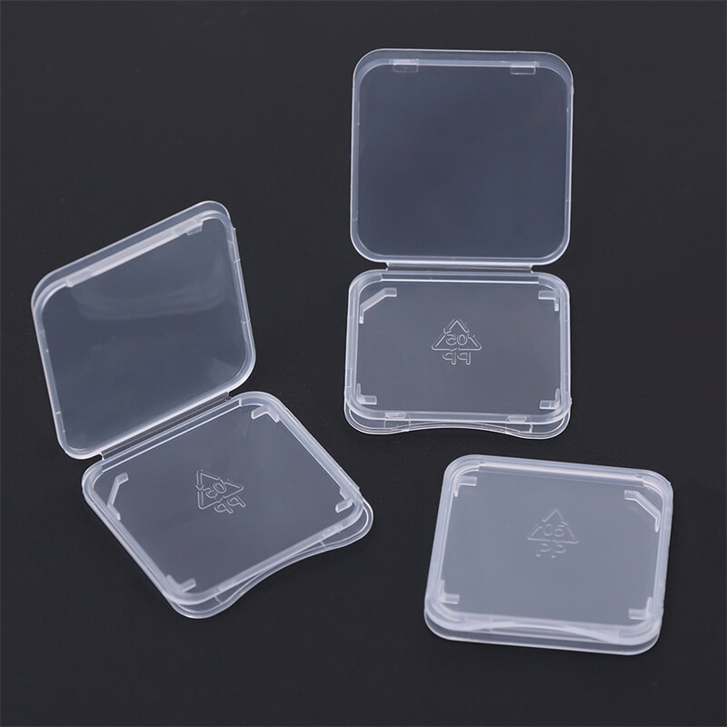 10/5/1Pcs Rõ Ràng Nhựa SD Thẻ Trường Hợp Chủ Box Micro SD TF Đầu Đọc Thẻ Lưu Trữ Hộp Trong Suốt Memery Thẻ Hộp Bảo Vệ