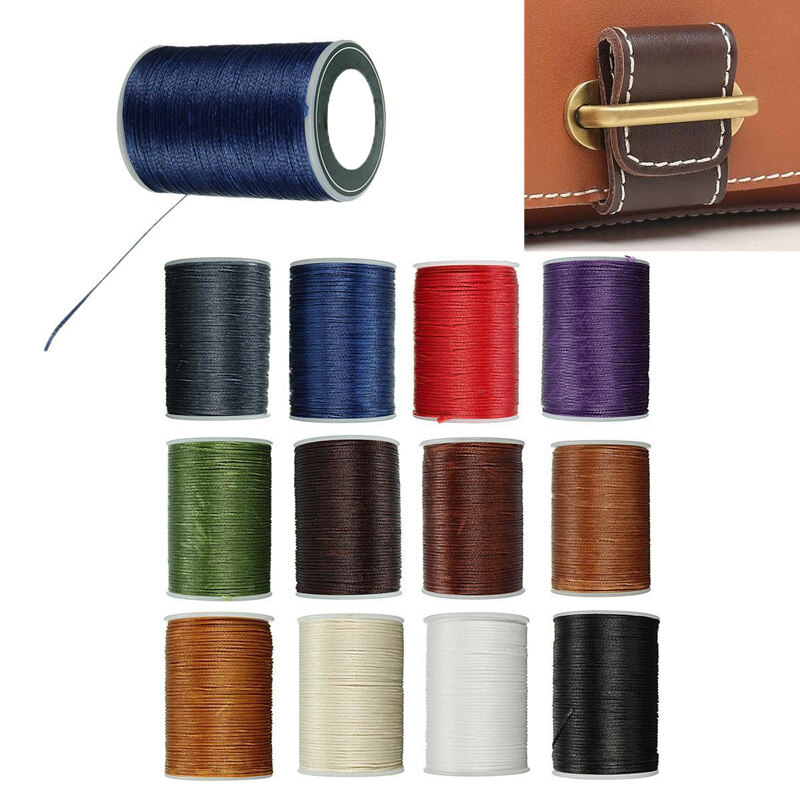 ❥Gracekarin chủ đề sáp trực tuyến 0.8mm/78m sợi Polyester để may Kim Khâu Vòng đeo tay da thủ công