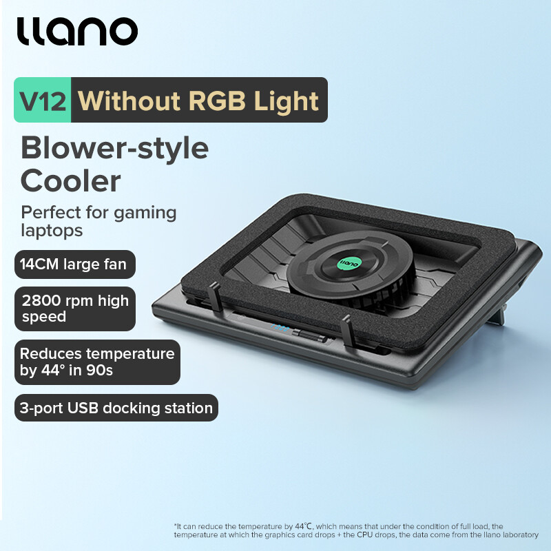 llano Laptop Koelpad V12 Ultra Zwart llano Laptop Koelpad V12 Ultra Zwart