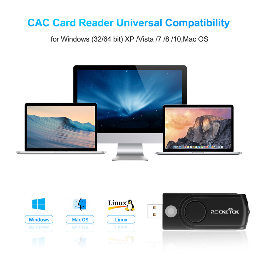 Rocketek CR310 USB 2.0 Tax Declaration IC Smart Card Reader Professional TF SIM Card Reader