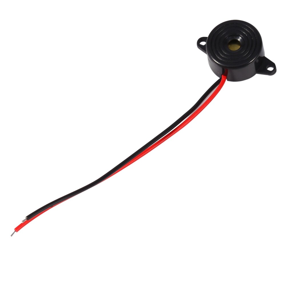 3-24V Piezo Electronic Tone Buzzer Continuous Sound Buzzer Automotive Buzzer Electronic Buzzer Alarm Sounder Continuous Sound Beep for Computers 100mm Cable Black for Garden