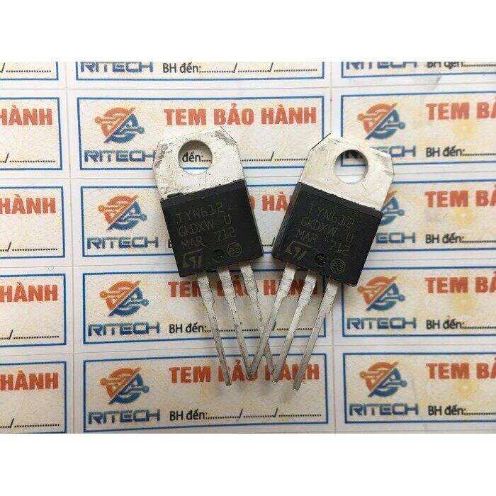Combo 5 chiếc thyristor tyn612,tyn612scr,tyn612mrg 12a/600v to-220-3