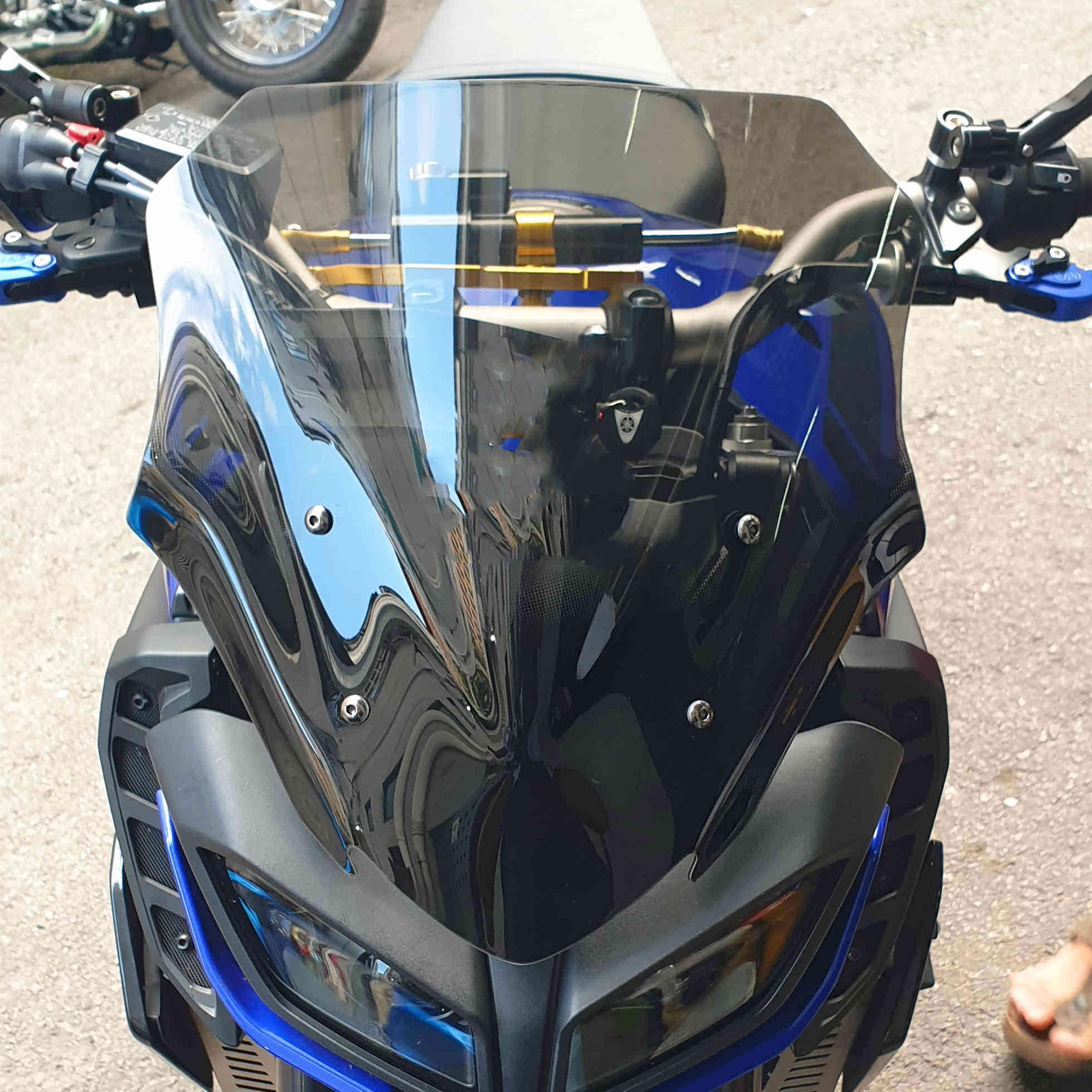 XuBa Motorbike Windshield Windscreen For Yamaha MT09 MT-09 FZ09 FZ-09 2017 2018 black