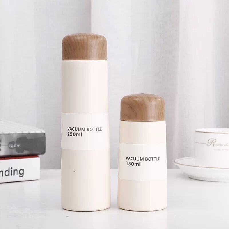 Bình Nước Du Lịch Mỏng 150Ml/250Ml,-Cốc Giữ Nhiệt Chân Không Cách Nhiệt Bằng Thép Không Gỉ Có Nắp Chống Tràn