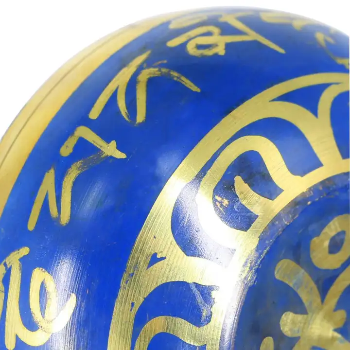 Blue Copper Buddha Sound Bowl Yoga Tibetan Singing Bowl Religion