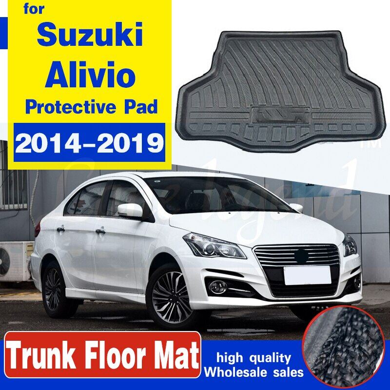 For suzuki ciaz / alivio sedan 2014-2019 car rear boot liner trunk cargo mat tray floor carpet mud pad protector waterproof pad