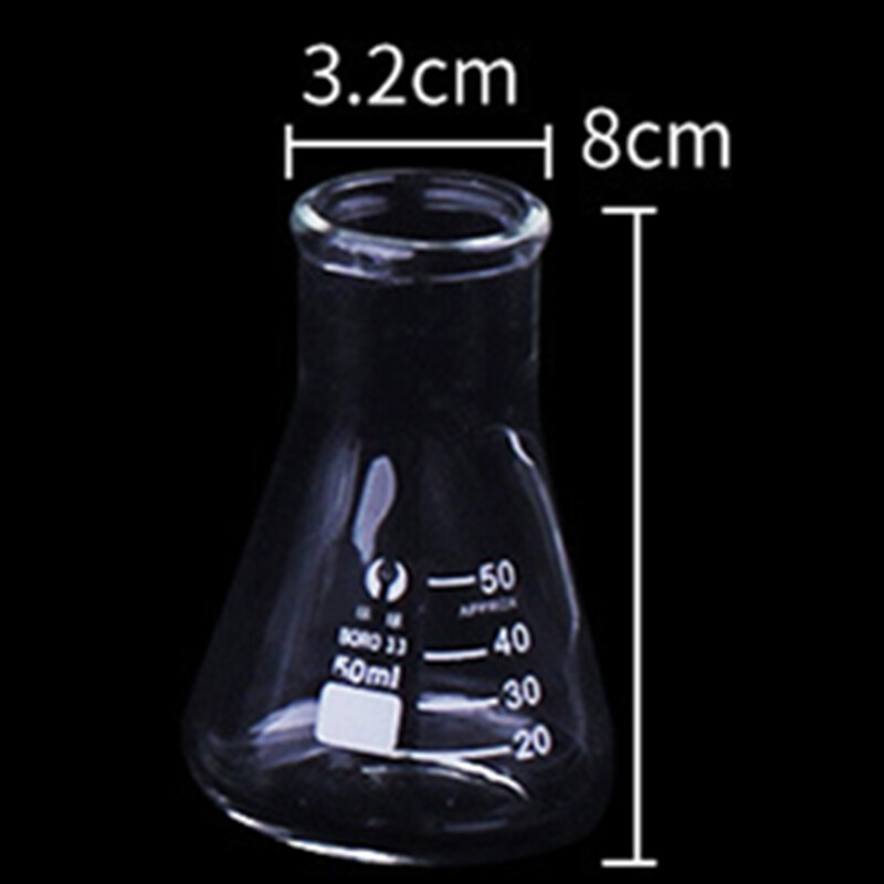 1 PC Erlenmeyer Borosilicate ขวดแก้วปากแคบ Conical สามเหลี่ยมห้องปฏิบัติการอุปกรณ์เคมี50 Ml ถึง1000Ml Thicken